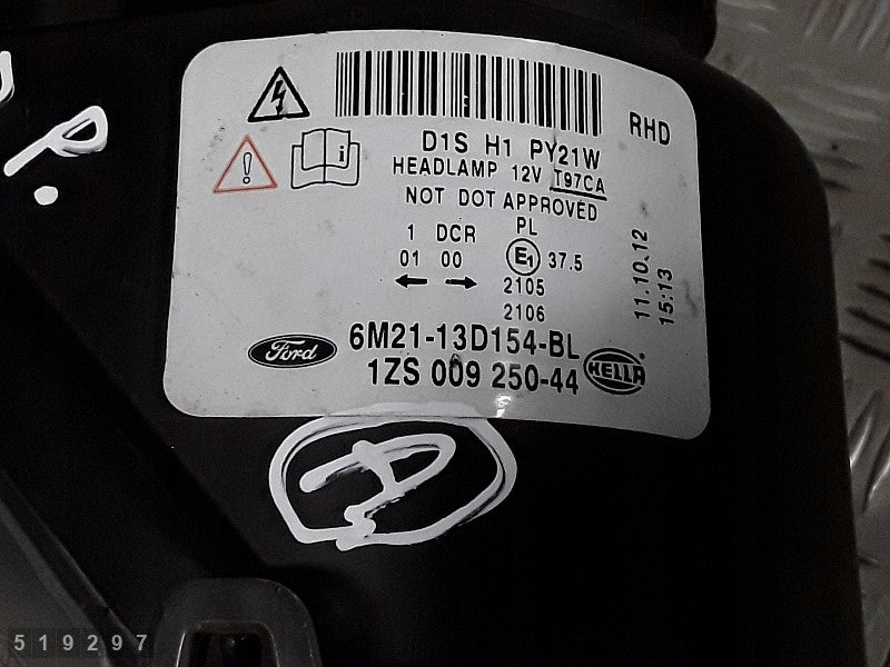 Frontscheinwerfer Ford S-Max 6M2113D154BL Rechts Scheinwerfer Headlight SCH7639031014jq