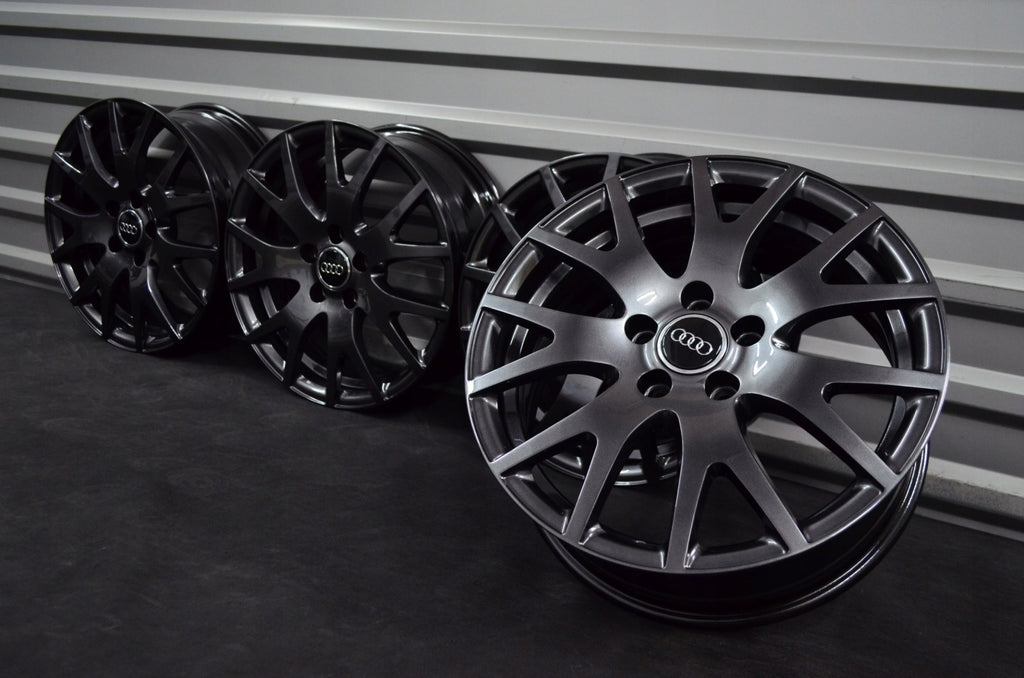 4x Alufelge 17 Zoll 7.0" 5x112 47ET Schwarz Audi B6 B7 Rim Wheel FEL7411759717cw