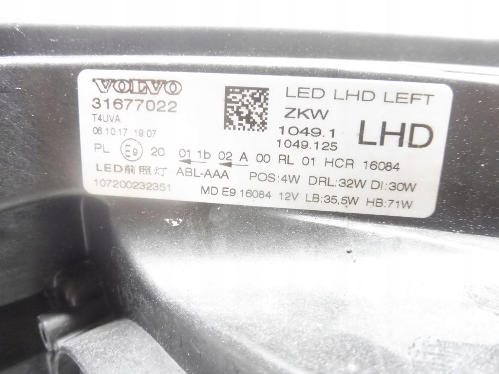 Frontscheinwerfer Volvo V40 31677022 LED Links Scheinwerfer Headlight SCH8420413908ox