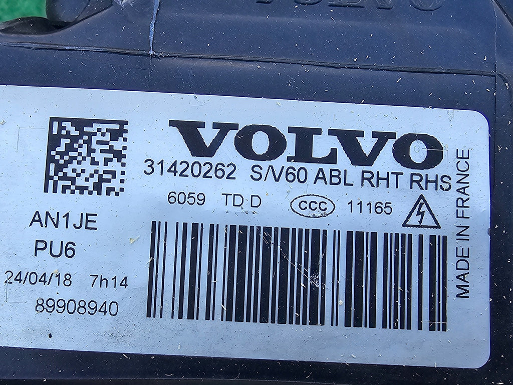 Frontscheinwerfer Volvo S60 V60 31420262 Bi-Xenon Rechts Scheinwerfer Headlight SCH8847830080gv