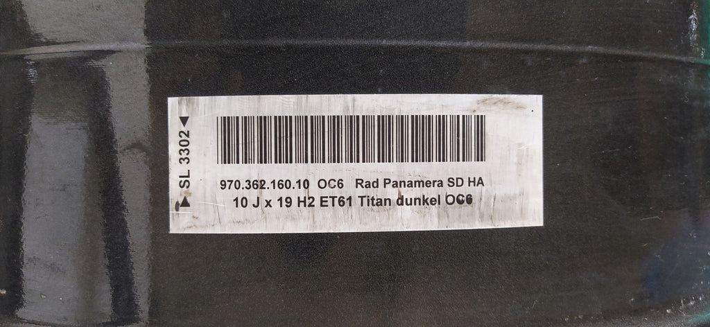 1x Alufelge 19 Zoll 10.0" 97036216010 Porsche Panamera 970 Rim Wheel