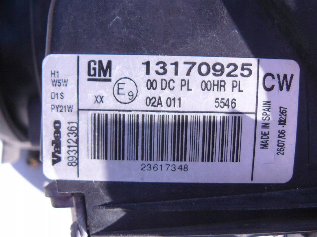 Frontscheinwerfer Opel Signum Vectra C 13170925 02A011 Xenon Rechts Headlight SCH8720847902wl
