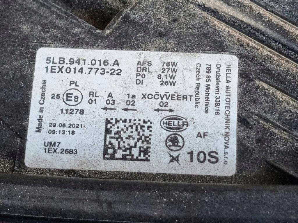 Frontscheinwerfer Skoda Enyaq 5LB941016A Rechts Scheinwerfer Headlight