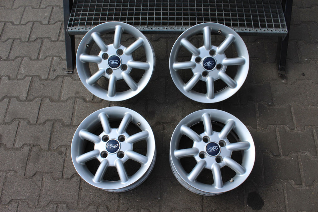 4x Alufelge 14 Zoll 5.0" 4x108 36ET Glanz Silber Ford Rim Wheel FEL3043281208hb