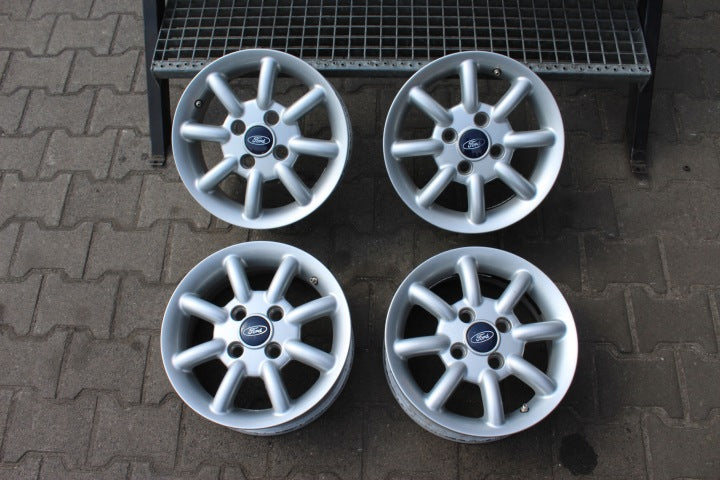 4x Alufelge 14 Zoll 5.0" 4x108 36ET Glanz Silber Ford Rim Wheel FEL3043281208hb