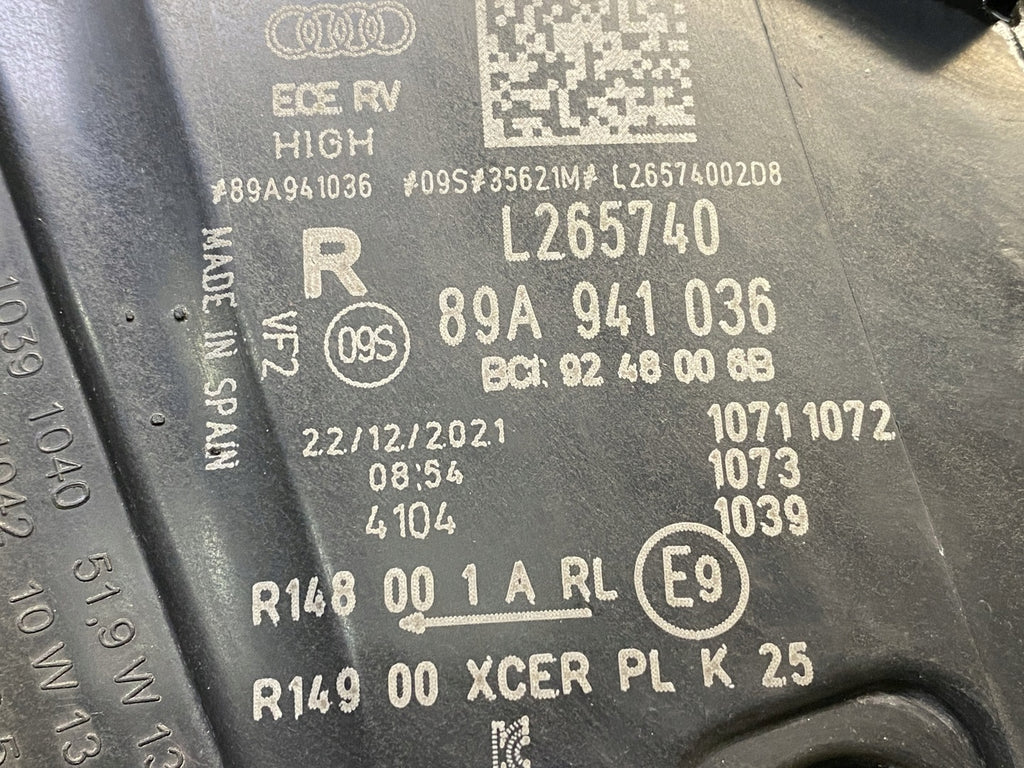 Frontscheinwerfer Audi Etron 89A941036 LED Rechts Scheinwerfer Headlight