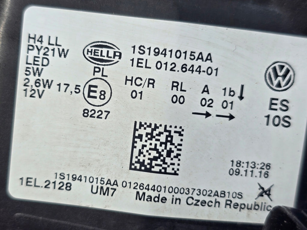 Frontscheinwerfer VW Up 1EL012644-01 LED Ein Stück (Rechts oder Links) Headlight