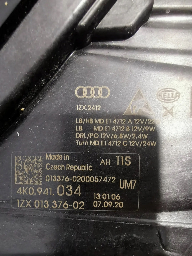 Frontscheinwerfer Audi A6 C8 4K0941034 Full LED Rechts Scheinwerfer Headlight