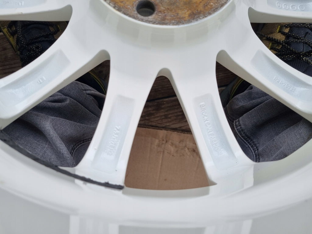 4x Alufelge 17 Zoll 7.5" 5x112 35ET Glanz Weiß Audi A4 Rim Wheel FEL5817188272la
