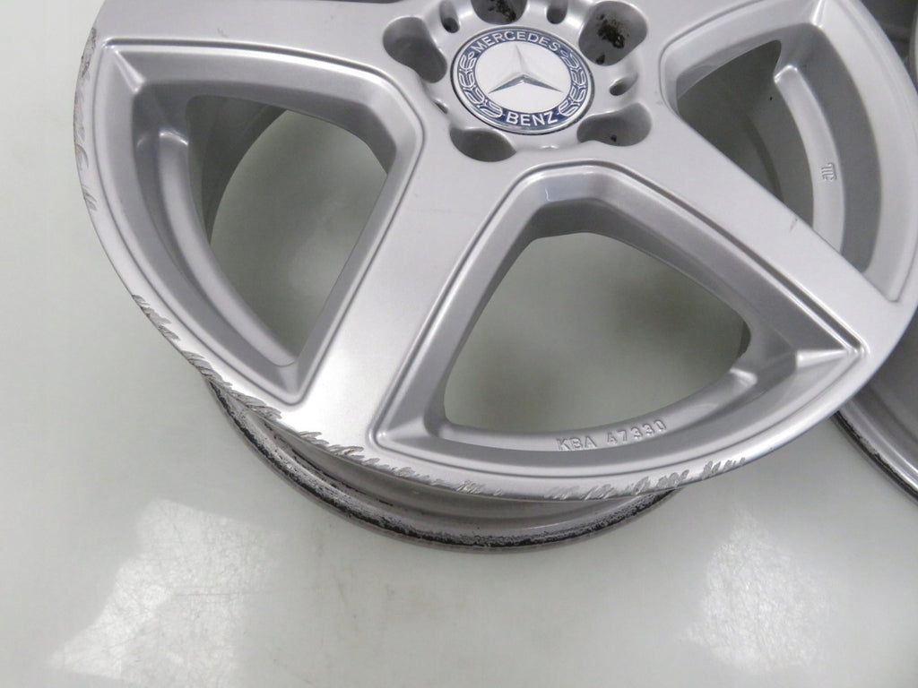 4x Alufelge 16 Zoll 6.0" 5x112 46ET Glanz Silber KBA47330 Mercedes-Benz FEL5260434613nk