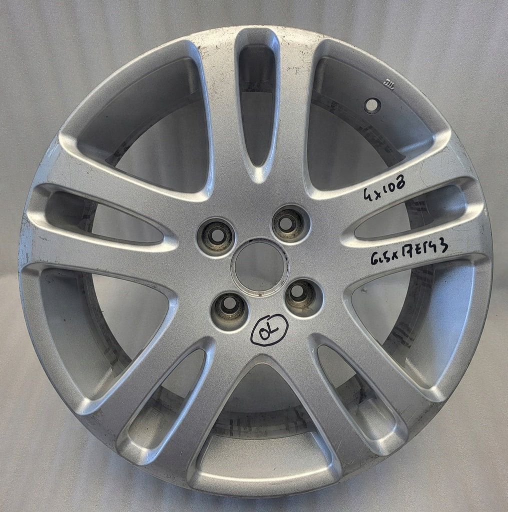 1x Alufelge 17 Zoll 6.5" 4x108 31ET Glanz Silber 25620X Peugeot 307 Rim Wheel