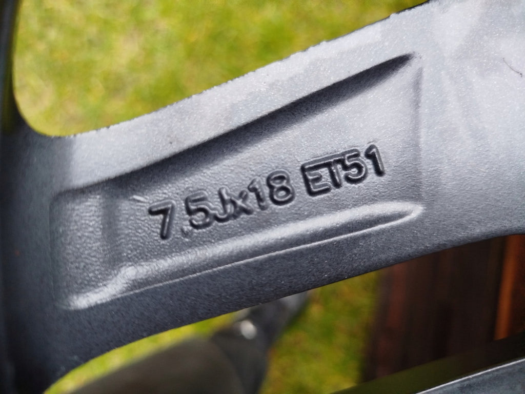 1x Alufelge 18 Zoll 7.5" 5x112 51ET Matt Graphit 5F0071498J Seat Leon Rim Wheel