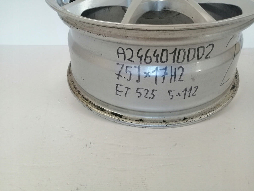 1x Alufelge 17 Zoll 7.5" 5x112 52 5ET A2464010002 Mercedes-Benz W246 Rim Wheel FEL6710908353xm