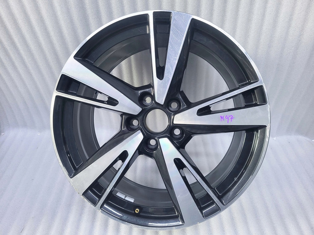 1x Alufelge 18 Zoll 8.0" 5x112 46ET Glanz Schwarz 8Y0601025N Audi Rim Wheel