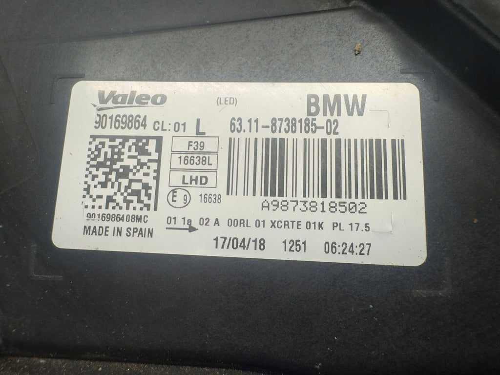 Frontscheinwerfer BMW X2 F39 8738185-02 90066717 90132031 Full LED Links SCH9317574874rh