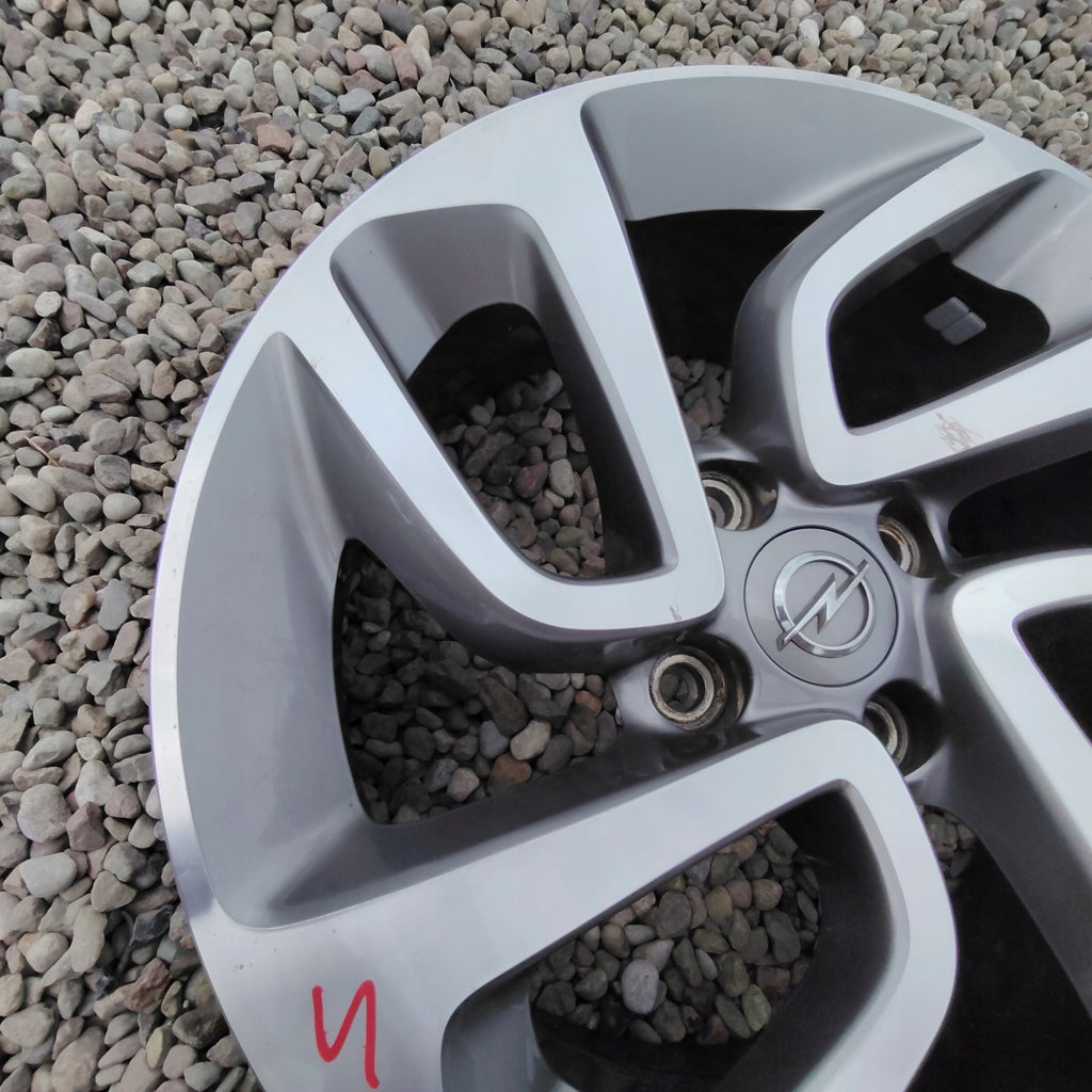 1x Alufelge 16 Zoll 6.5" 4x108 20ET Glanz Silber Opel Crossland X Rim Wheel FEL2734841676dm