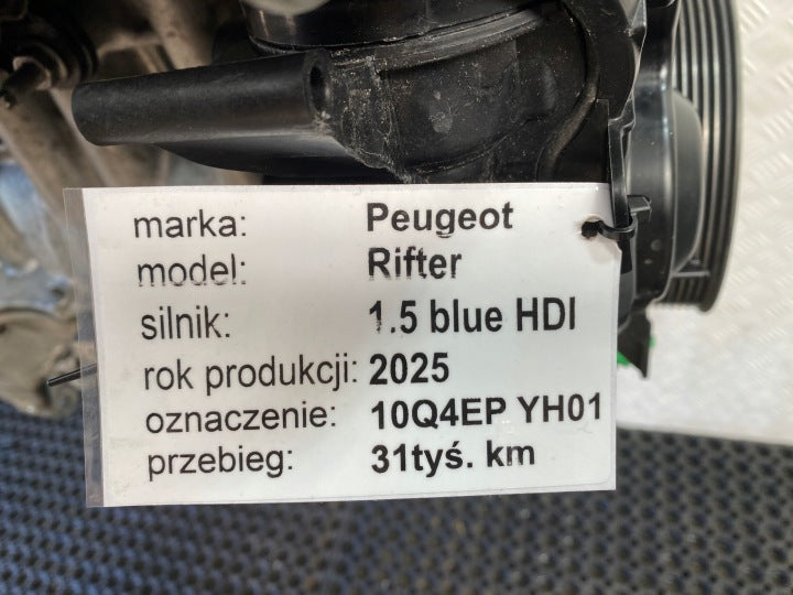 Motor Peugeot Rifter YH01 10Q4EP 1.5 HDI 31TKm 2020 Diesel Engine Unkomplett MOT6296568186fv