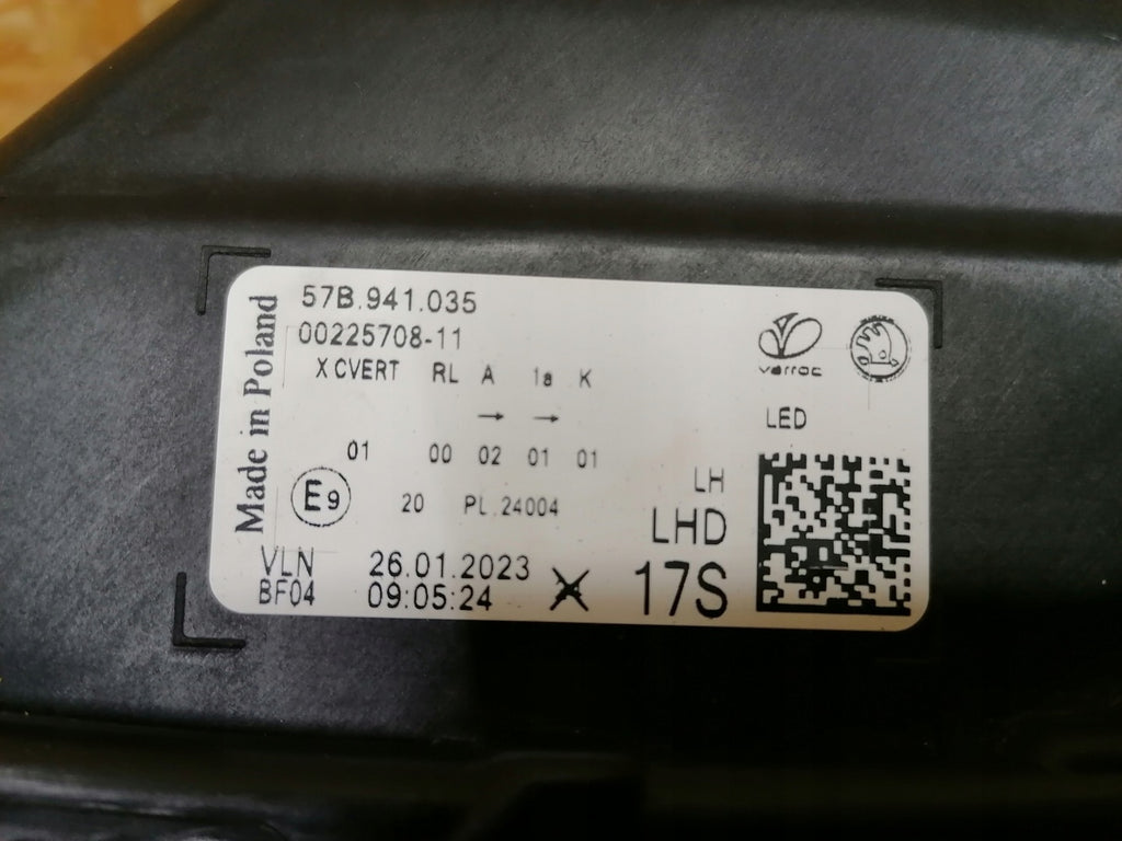 Frontscheinwerfer Skoda Karoq 57B941035 Full LED Links Scheinwerfer Headlight SCH8322908787yu