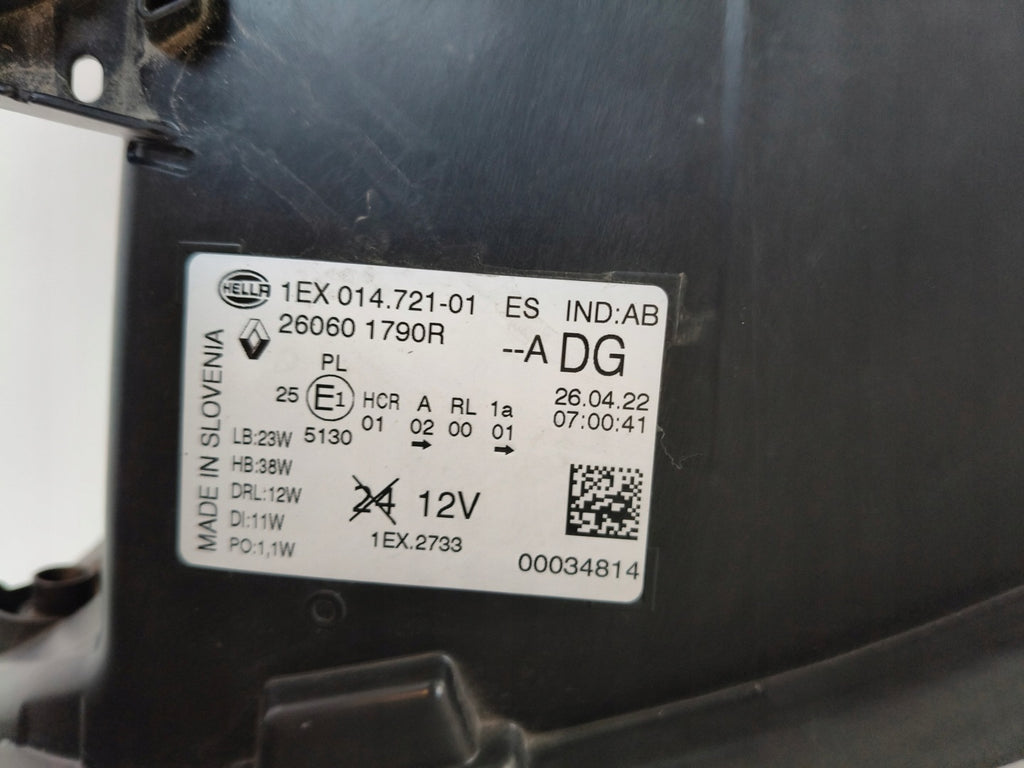 Frontscheinwerfer Renault Trafic 260601790R Full LED Links Headlight SCH9426893638ak
