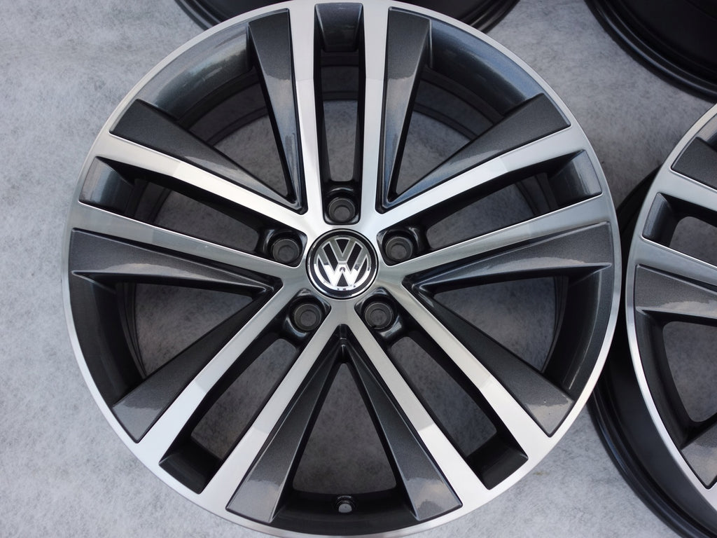 4x Alufelge 18 Zoll 7.5" 5x112 35ET Glanz Graphit 7N0601025F Mg Sharan Rim Wheel