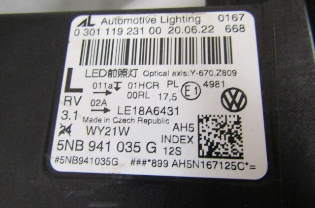 Frontscheinwerfer VW Tiguan 5NB941035G LED Links Scheinwerfer Headlight SCH7799682176gt