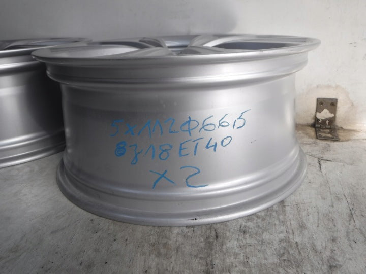 1x Alufelge 18 Zoll 8.0" 5x112 40ET Glanz Silber 8B3601025D Audi A5 I Rim Wheel FEL9334107086im