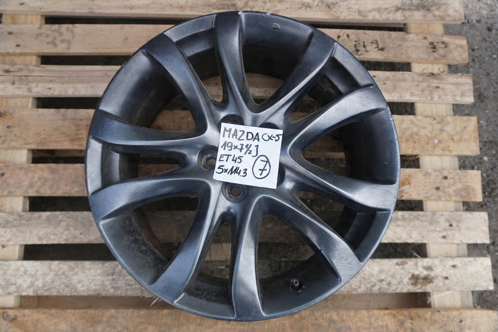 1x Alufelge 19 Zoll 7.5" 5x114.3 45ET Glanz Graphit 34557668 Mazda Cx-5 Cx5