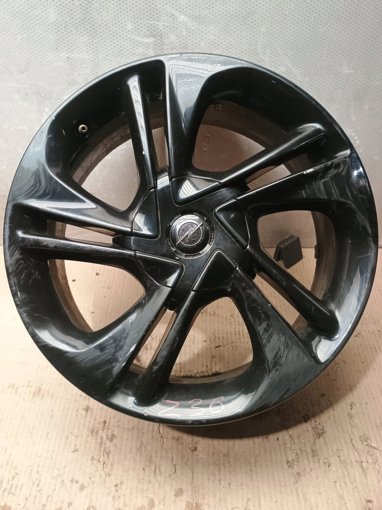 1x Alufelge 17 Zoll 7.0" 4x100 44ET Glanz Schwarz 13380639 Opel Corsa E FEL8409997240gx