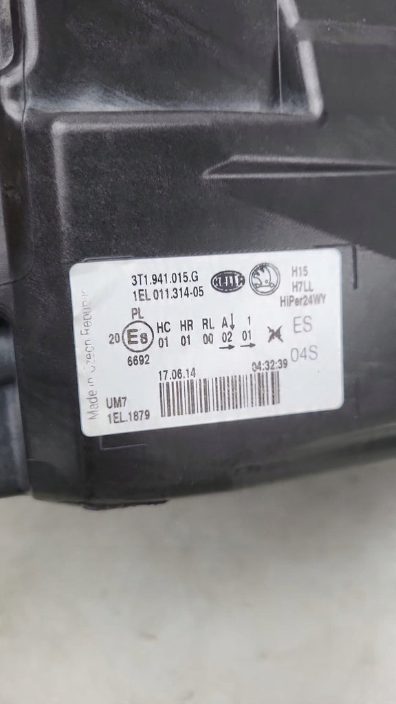 Frontscheinwerfer Skoda Superb II 3T1941015G Xenon Links Scheinwerfer Headlight