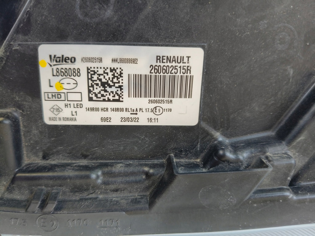 Frontscheinwerfer Dacia Duster 260602515R Full LED Ein Stück (Rechts oder Links)