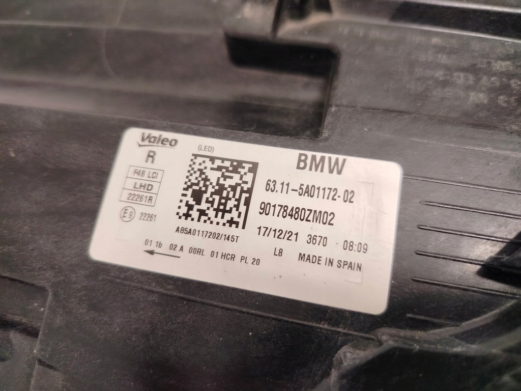 Frontscheinwerfer BMW X1 F48 5A01172 Full LED Rechts Scheinwerfer Headlight SCH2427193122un