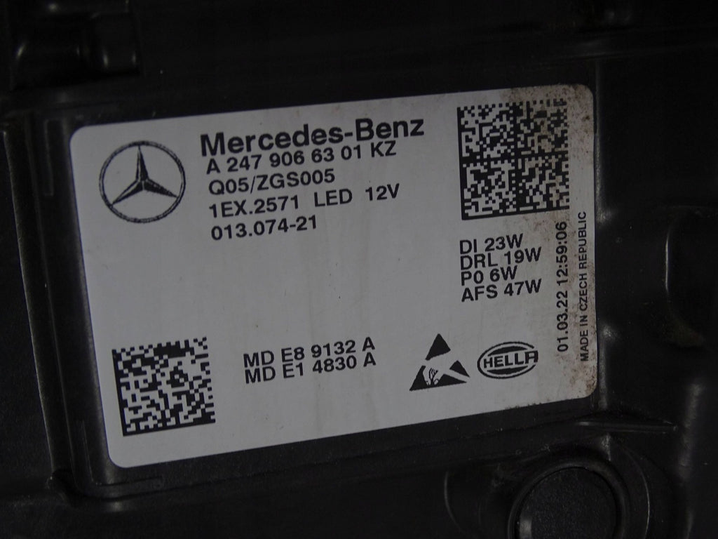 Frontscheinwerfer Mercedes-Benz W247 A2479066301 Links Scheinwerfer Headlight SCH3078283452ki