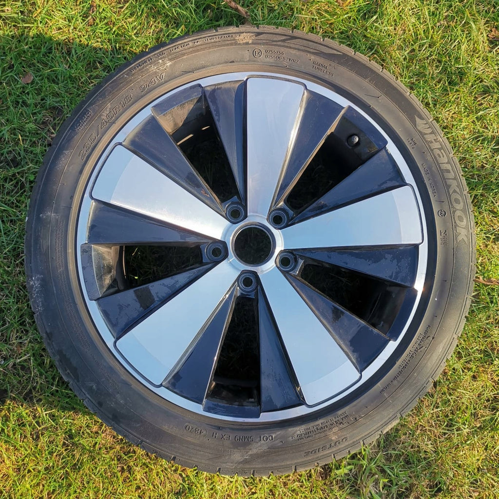 1x Alufelge 18 Zoll 8.0" 5x112 48ET Glanz Schwarz 5C0601025AK VW Rim Wheel FEL1539622182hd