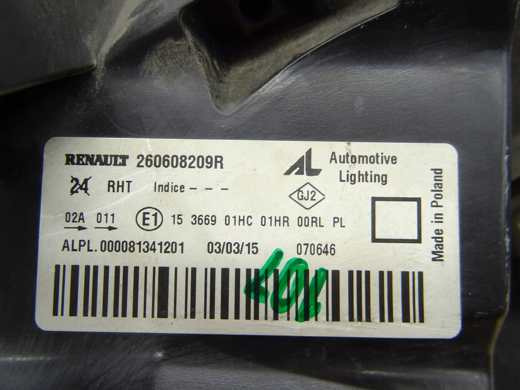 Frontscheinwerfer Dacia Duster 260608209R Links Scheinwerfer Headlight