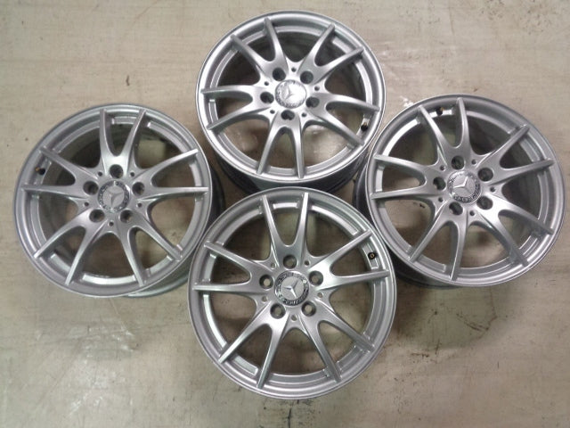 4x Alufelge 16 Zoll 6.5" 5x112 49ET Glanz Silber A2464010800 Mercedes-Benz FEL3829578498lg