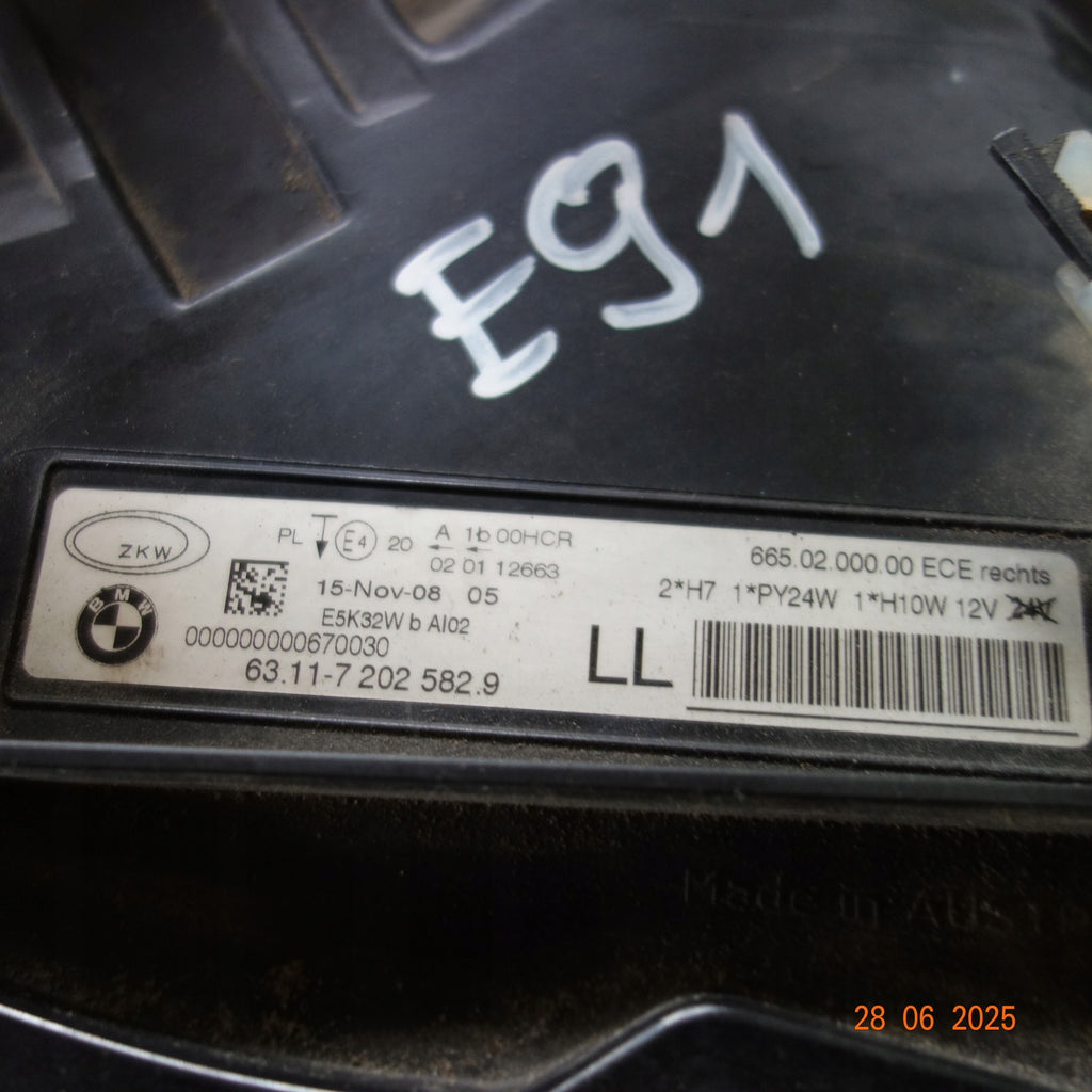 Frontscheinwerfer BMW E91 E90 72025829 Rechts Scheinwerfer Headlight SCH9015228959be