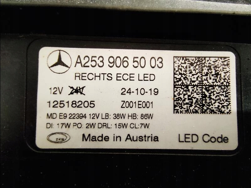 Frontscheinwerfer Mercedes-Benz Glc X253 A2539065003 LED Rechts Headlight SCH1498005442op