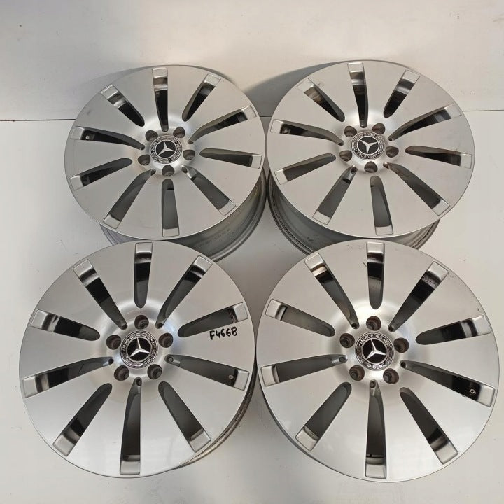 4x Alufelge 17 Zoll 7.5" 5x112 36ET Glanz Silber A2534010500 Mercedes-Benz Glc FEL7120441564vl