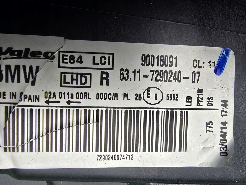 Frontscheinwerfer BMW X1 E84 7290240-07 Bi-Xenon Rechts Scheinwerfer Headlight SCH2257676077yk