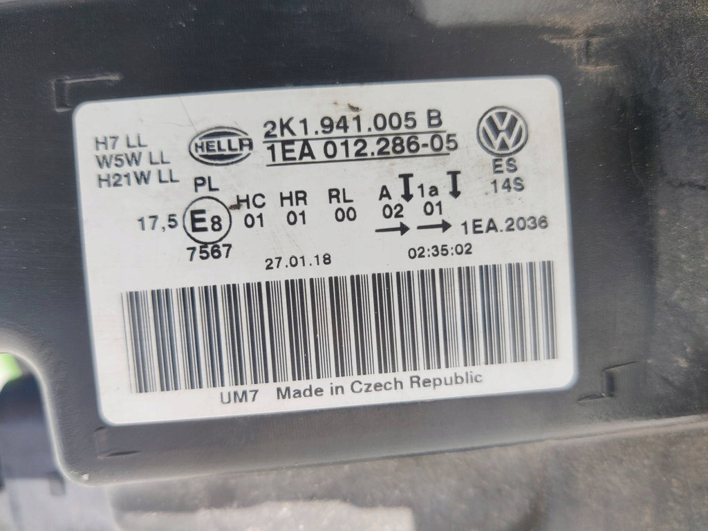 Frontscheinwerfer VW Caddy 2K1941005B Links Scheinwerfer Headlight SCH2615673626cs