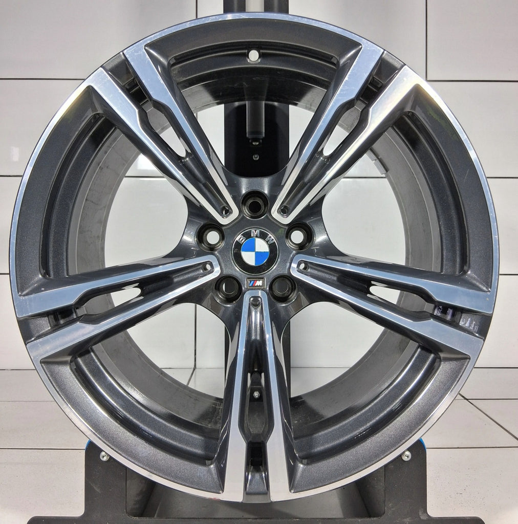1x Alufelge 19 Zoll 9.5" 5x112 26ET Glanz Grau 7857075 BMW F90 F91 F92 Rim Wheel FEL8489636097re