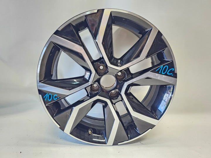 1x Alufelge 18 Zoll 6.5" 5x108 26ET Glanz Schwarz 9833485080 Citroën X Rim Wheel FEL1382253213ke
