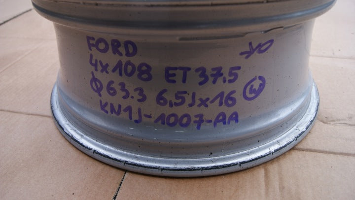 1x Alufelge 16 Zoll 6.5" 4x108 37 5ET KN1J1007AA Ford Rim Wheel FEL1653646133lo