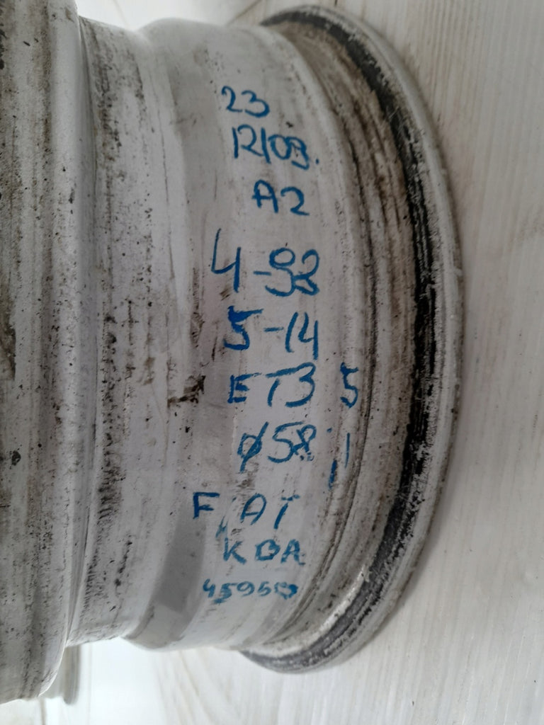 1x Alufelge 14 Zoll 5.0" 4x98 35ET Glanz Silber KBA45950 Fiat 1 Rim Wheel FEL2837374085xp