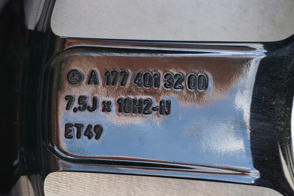 1x Alufelge 18 Zoll 7.5" 5x112 49ET Glanz Schwarz A1774013200 Mercedes-Benz FEL4449876186fj
