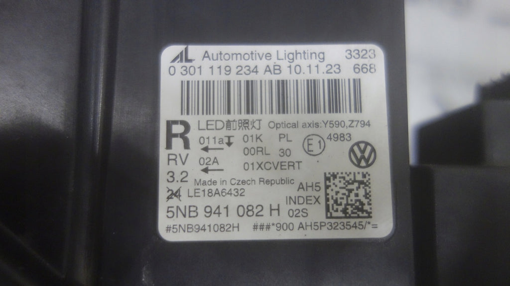 Frontscheinwerfer VW Tiguan 5NB941082H Full LED Rechts Scheinwerfer Headlight SCH9605577086bn
