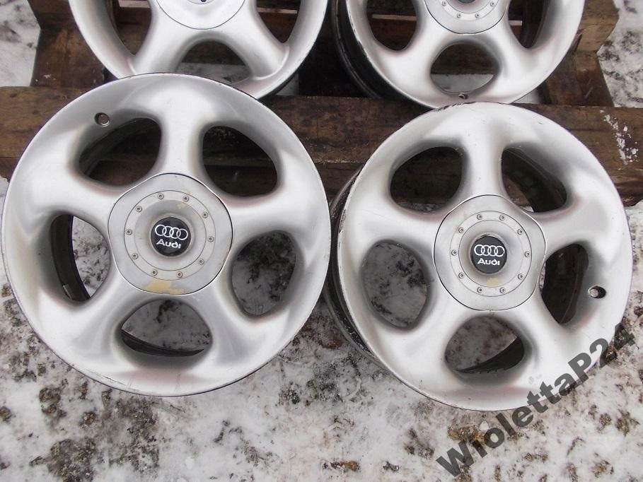 4x Alufelge 15 Zoll 7.0" 5x112 38ET Matt Silber Audi Rim Wheel