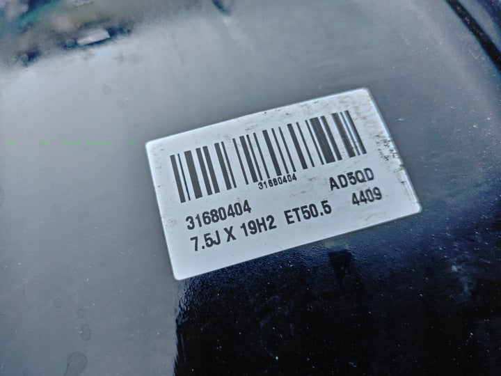 1x Alufelge 19 Zoll 7.5" 5x108 50 5ET Glanz Schwarz 31680404 Volvo Xc40 FEL6239116734mj