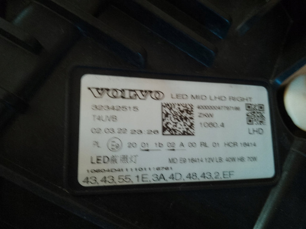 Frontscheinwerfer Volvo Xc60 II 32342515 LED Rechts Scheinwerfer Headlight SCH1130014190xb