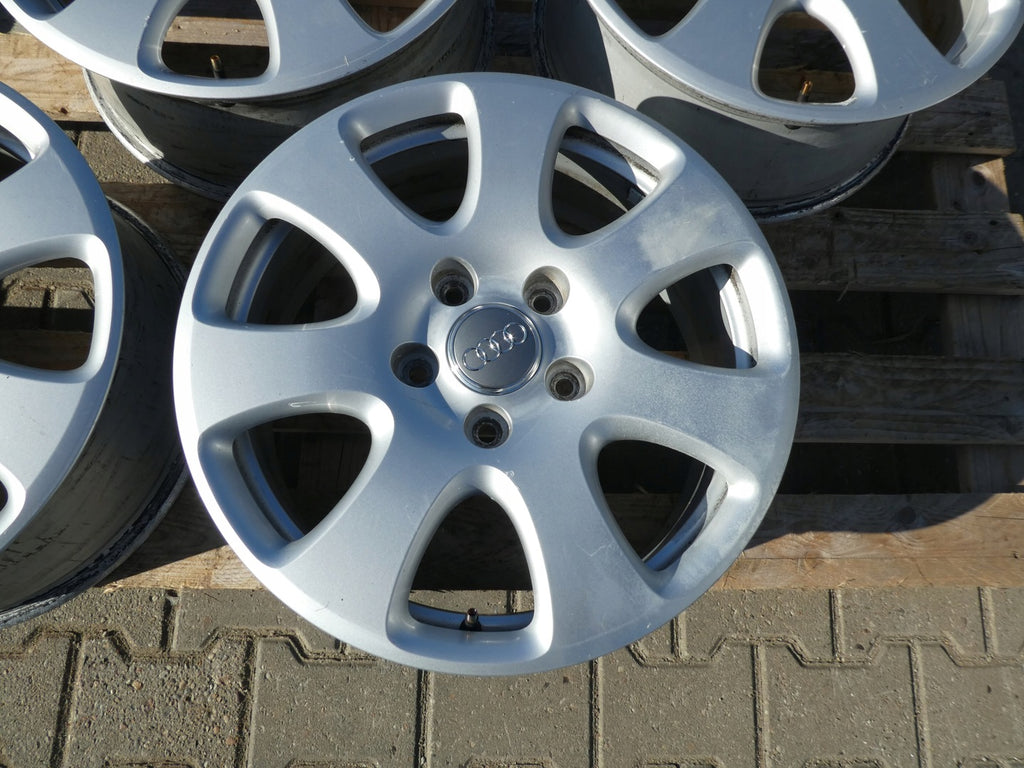 4x Alufelge 18 Zoll 7.5" 5x130 53ET Glanz Silber 4L0601025 Audi Rim Wheel